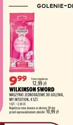 Maszynki jednorazowe do golenia My Intuition Wilkinson Sword promocja w Drogerie Natura