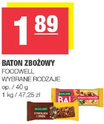 Baton zbożowy wybrane rodzaje promocja w SPAR