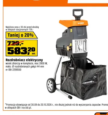 Rozdrabniacz elektryczny Handy Prime promocja w OBI
