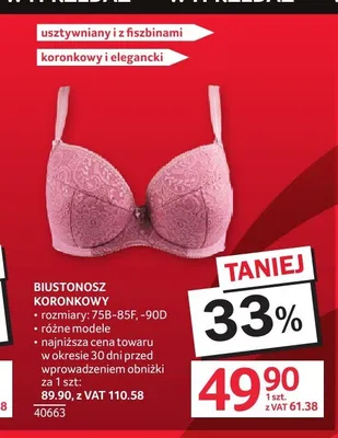 Biustonosz koronkowy promocja w Selgros