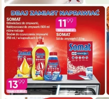 Nabłyszczacz do zmywarki Somat promocja w Drogerie Koliber
