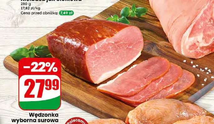 Wędzonka wyborna surowa Agro Rydzyna promocja w Dino