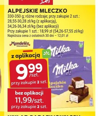 Alpejskie Mleczko Milka promocja w Stokrotka