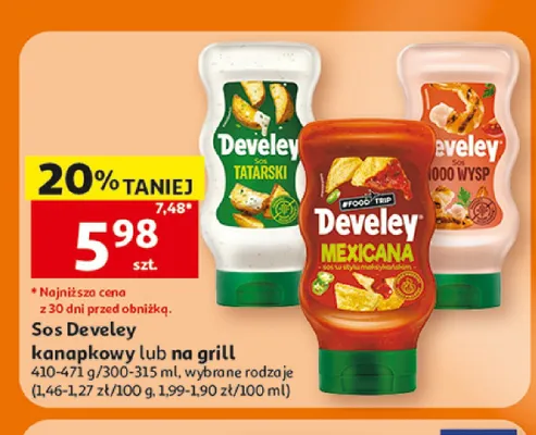 Sos 1000 Wysp Develey promocja w Auchan