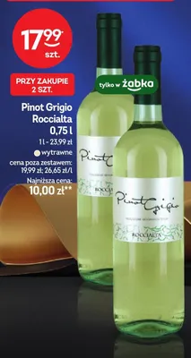 Wino białe Pinot Grigio Roccialta promocja w Żabka