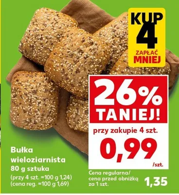 Bułka wieloziarnista 80g sztuka promocja w Kaufland