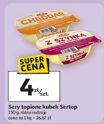 Ser topione kubek różne rodzaje promocja w Auchan