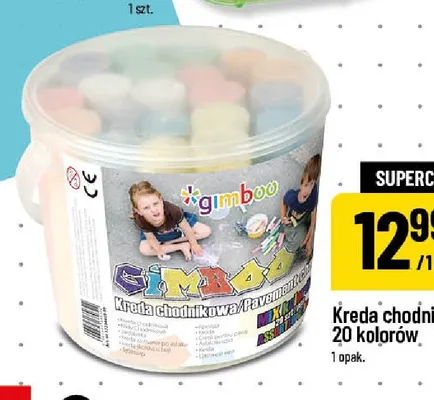 Kreda chodnikowa 20 kolorów Gimboo promocja w POLOmarket