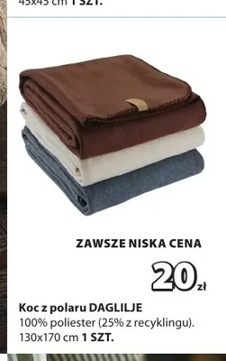 Koc z polaru Daglilje 130x170 cm promocja w Jysk