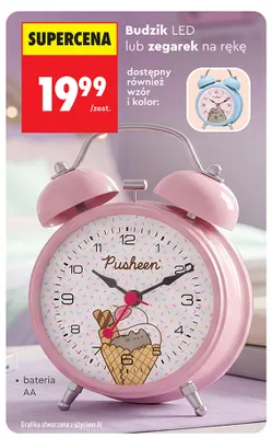 Budzik LED Pusheen promocja w Biedronka
