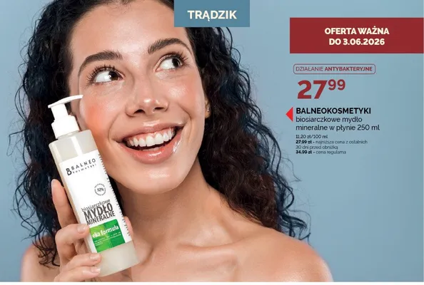 Mydło mineralne w płynie biosiarczkowe BALNEOKOSMETYKI promocja w Super-Pharm