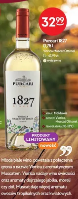 Wino Purcari 1827 Viorica Muscat Ottonel promocja w Żabka