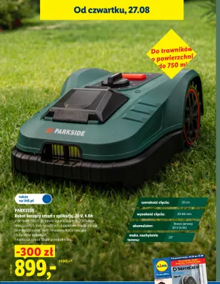 Robot koszący smart z aplikacją Parkside promocja w Lidl