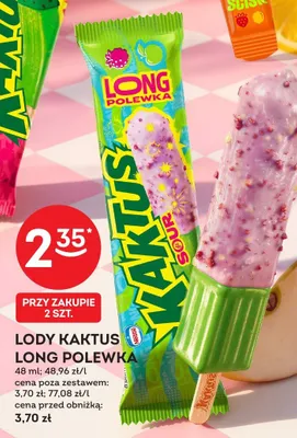 Lody Kaktus Long Polewka promocja w Żabka