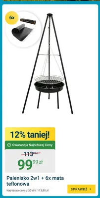 Palenisko 2w1 + 6x mata teflonowa promocja w ERLI