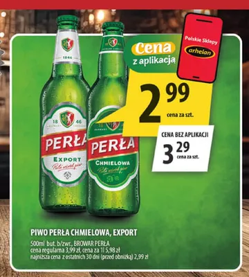 Piwo Perła Chmielowa promocja w Arhelan