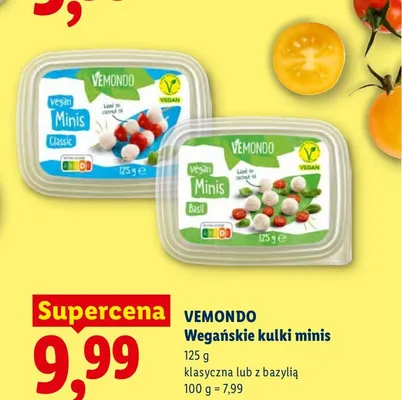 Wegańskie kulki minis Vemondo klasyczna promocja w Lidl