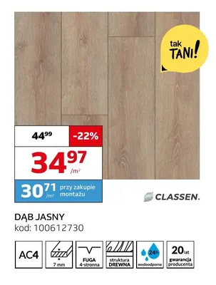 Panele podłogowe dąb jasny Classen promocja w Komfort