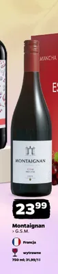 Wino czerwone Montaignan G.S.M. Pays d'Oc francuskie wytrawne promocja w Netto
