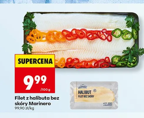 Filet z halibuta bez skóry Marinero promocja w Biedronka