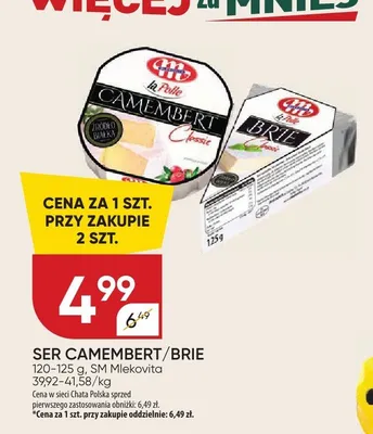 Ser Camembert/Brie promocja w Chata Polska
