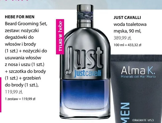 Zestaw do pielęgnacji brody Hebe For Men Beard Grooming Set nożyczki degażówki do włosów i brody + nożyczki do usuwania włosów z nosa i uszu + szczotka do brody + grzebień do brody promocja w Hebe