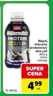 Napój mleczny proteinowy Müllermilch Protein promocja w Carrefour Express