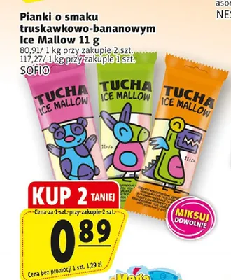 Pianki o smaku truskawkowo-bananowym Ice Mallow promocja w Prim Market