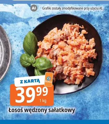 Łosoś wędzony sałatkowy promocja w Leclerc