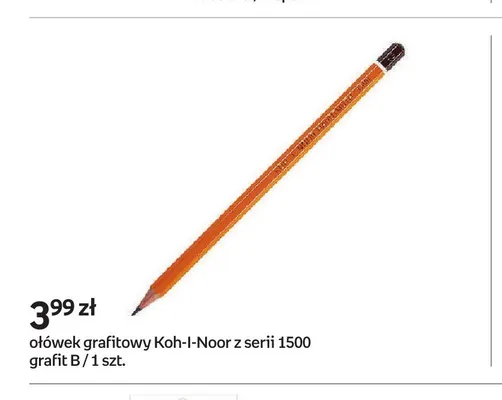 Ołówek grafitowy Koh-I-Noor 1500 grafit B promocja w Empik