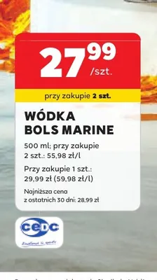 Wódka Bols Marine promocja w Stokrotka