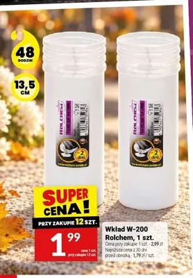Wkład do zniczy W-200 Rolchem promocja w Twój Market