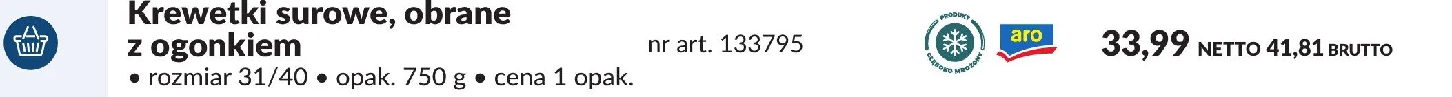 Krewetki surowe, obrane z ogonkiem promocja w Makro