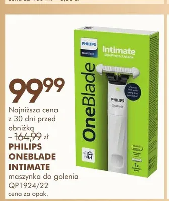 Maszynka do golenia Philips OneBlade Intimate QP1924/22 promocja w Super-Pharm