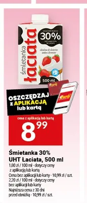 Śmietanka 30% UHT Łaciata promocja w Twój Market