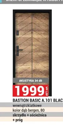 Drzwi wewnątrzklatkowe Bastion Basic A.101 Black promocja w Merkury Market