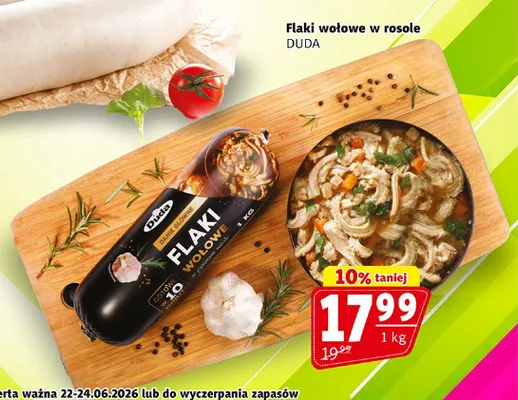 Flaki wołowe w rosole Duda promocja w Prim Market