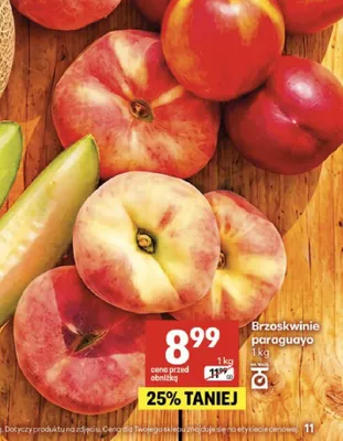 Brzoskwinie paraguayo promocja w Delikatesy Centrum