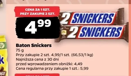 Baton Snickers promocja w Netto