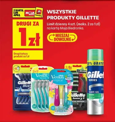Maszynki do golenia jednorazowe Gillette Blue3 Comfort promocja w Biedronka