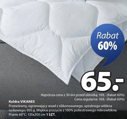 Kołdra VIKANES 135x200 cm promocja w Jysk