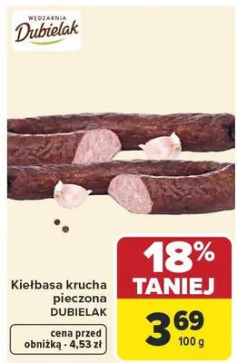 Kiełbasa krucha pieczona promocja w Carrefour