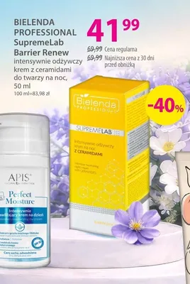 Intensywnie odżywczy krem z ceramidami do twarzy na noc BIELENDA PROFESSIONAL SupremeLab Barrier Renew promocja w Hebe