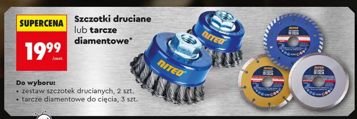 Szczotki druciane - zestaw szczotek drucianych promocja w Biedronka
