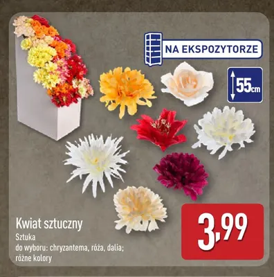 Kwiat sztuczny dalia promocja w Aldi