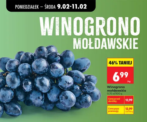 Winogrono mołdawskie promocja w Biedronka
