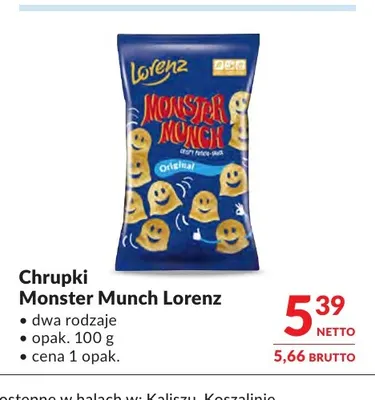 Chrupki Monster Munch Lorenz promocja w Makro