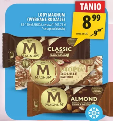Lody Magnum (wybrane rodzaje) promocja w Arhelan