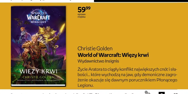 Książka World of Warcraft: Więzy krwi Christie Golden promocja w Empik