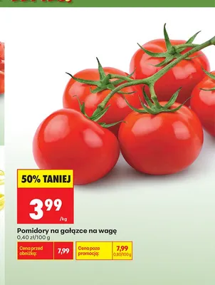 Pomidory na gałązce promocja w Biedronka